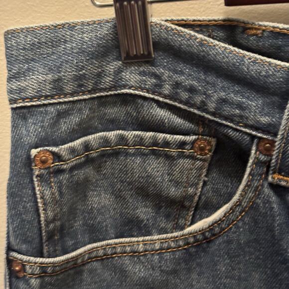 Levis 505 Jeans Mens Regular Fit Straight Leg Medium Wash Denim 38x32 - Picture 3 of 7